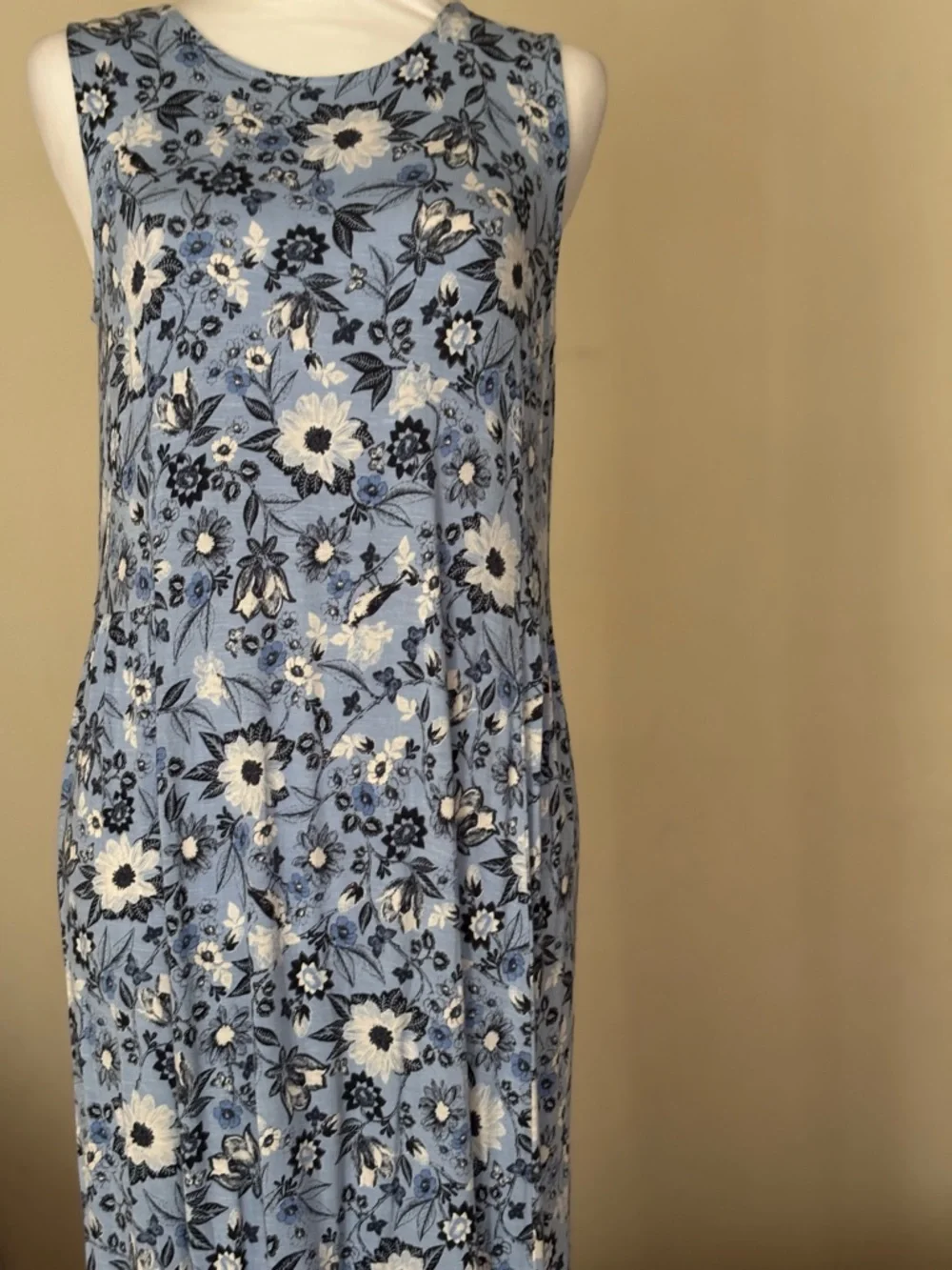 J. Jill Blue Floral Maxi Dress